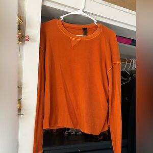 Wild Fable Vibrant Orange Long Sleeve Tee